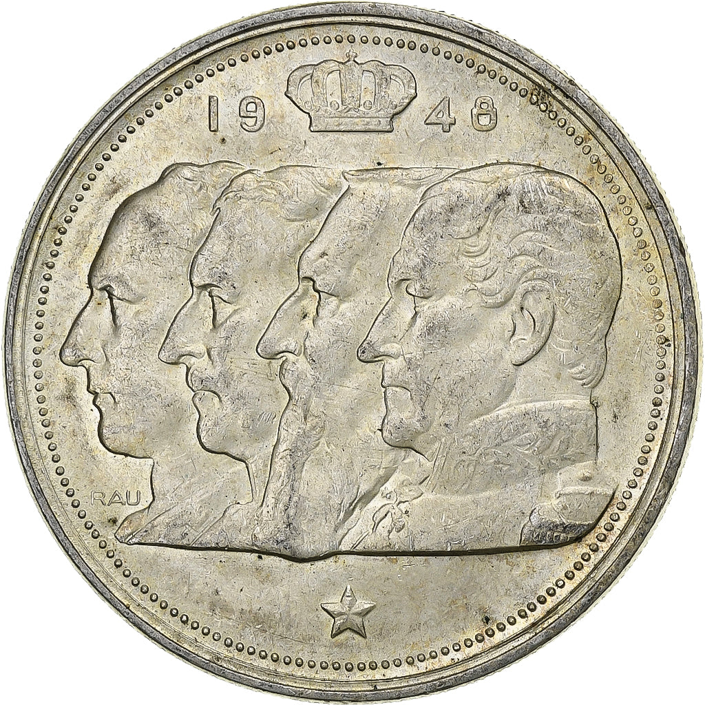 Belgien, Régence Prince Charles, 100 Frank, 1948, Brussels, Silber, VZ, KM:139