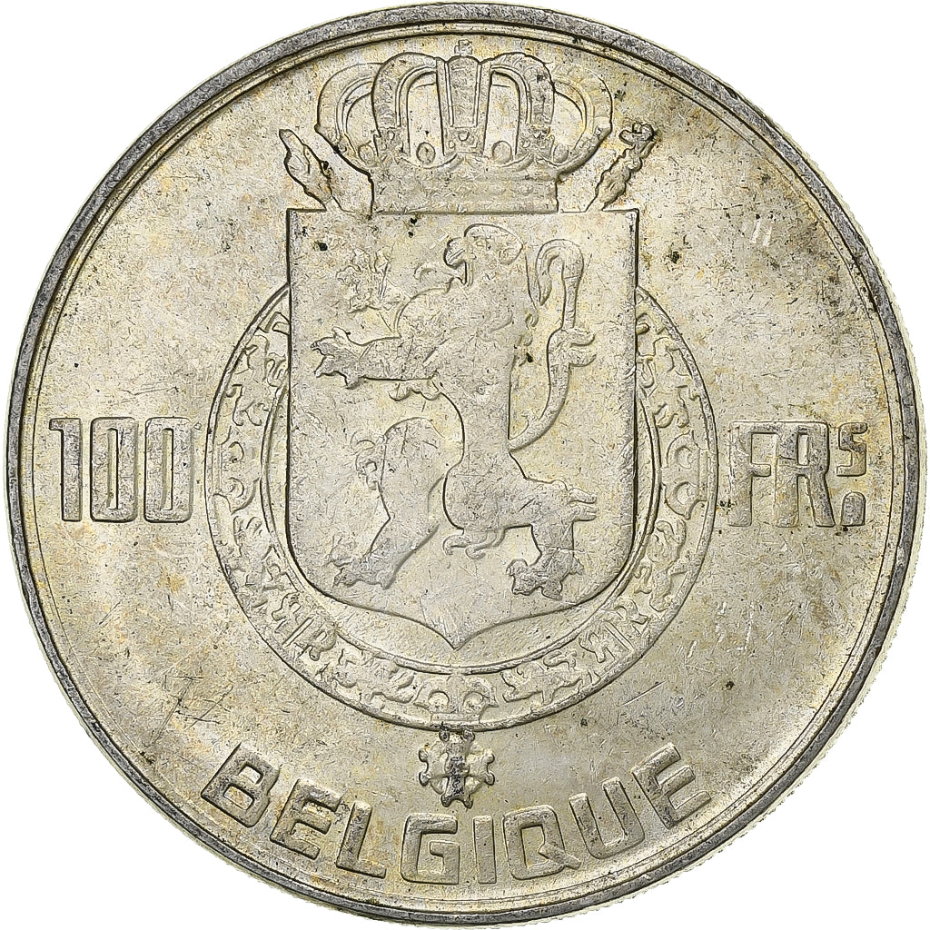 Belgien, Régence Prince Charles, 100 Frank, 1948, Brussels, Silber, VZ, KM:139