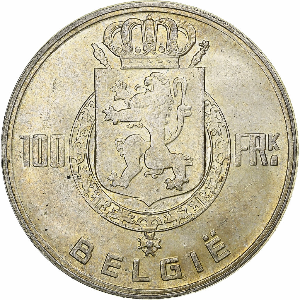 Belgien, Régence Prince Charles, 100 Frank, 1948, Brussels, Silber, VZ, KM:139