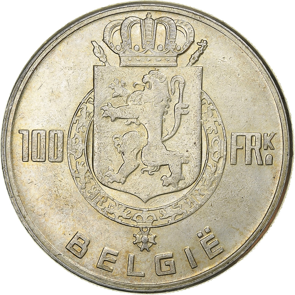 Belgio, 100 Francs, 100 Frank, 1949, Argento, BB+, KM:139.1
