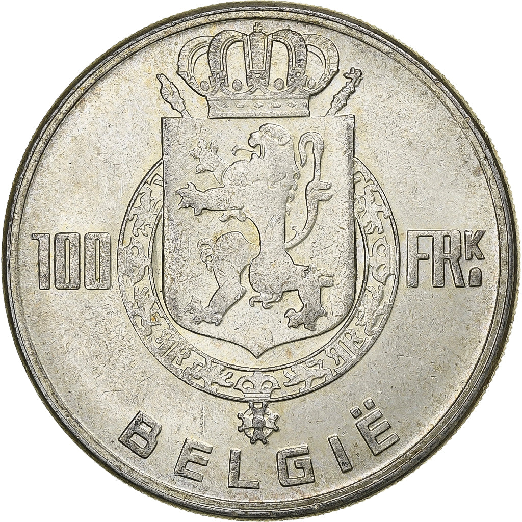 Belgio, 100 Francs, 100 Frank, 1949, Argento, SPL-, KM:139.1
