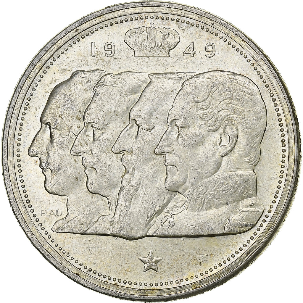 Belgio, 100 Francs, 100 Frank, 1949, Argento, SPL-, KM:139.1