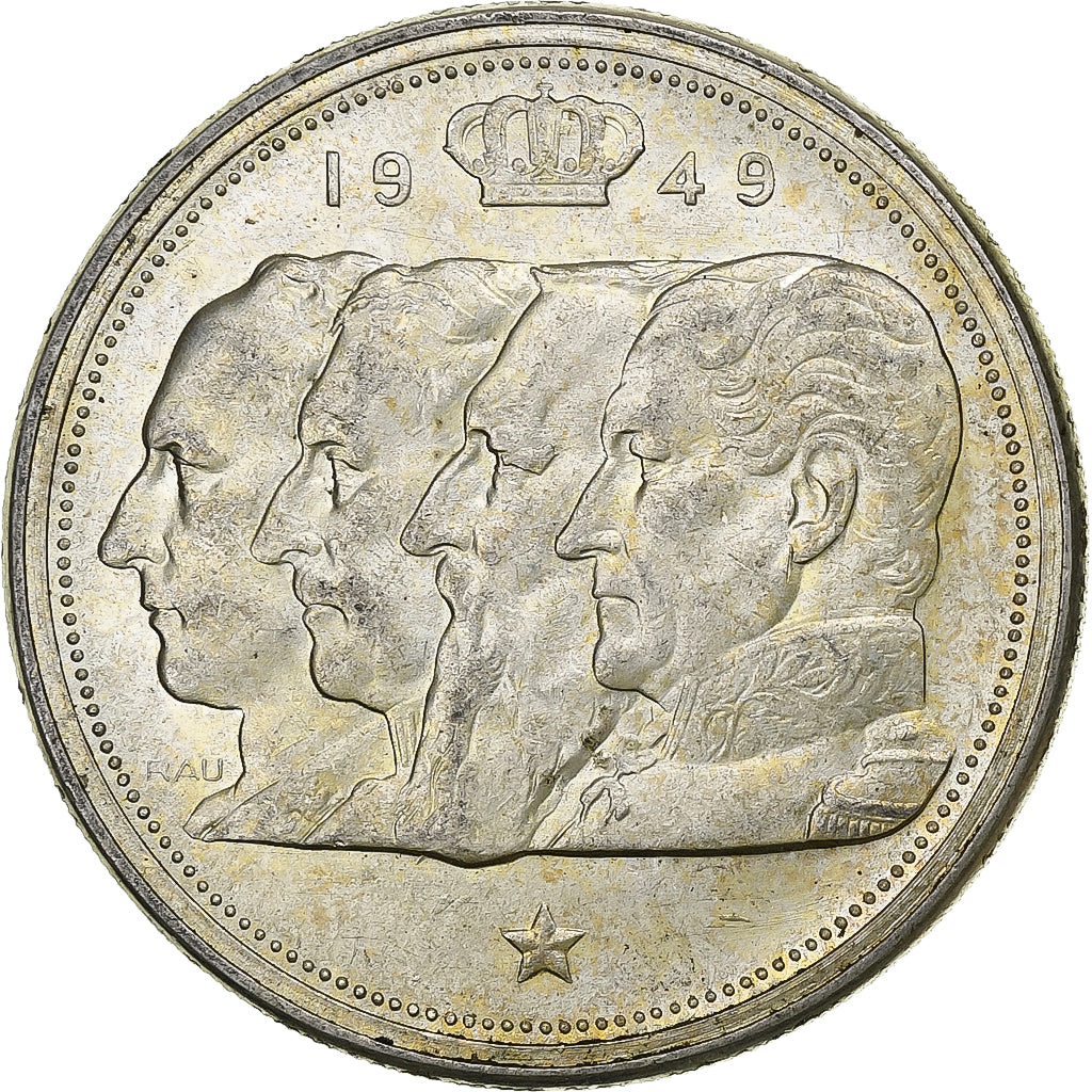 Belgio, 100 Francs, 100 Frank, 1949, Argento, SPL-, KM:139.1