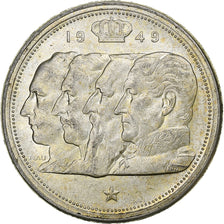 Belgio, 100 Francs, 100 Frank, 1949, Argento, SPL-, KM:139.1