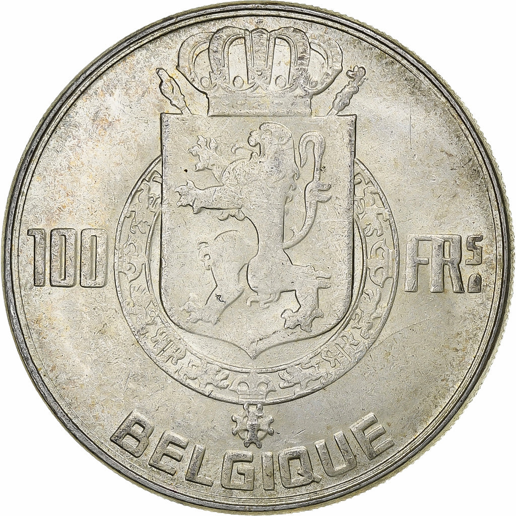 Belgium, Régence Prince Charles, 100 Francs, 100 Frank, 1950, Silver