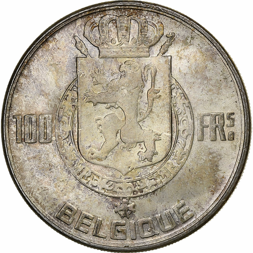 Belgium, Régence Prince Charles, 100 Francs, 100 Frank, 1950, Silver