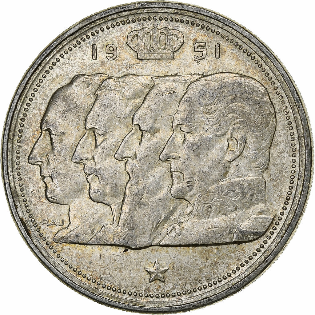 Belgium, Régence Prince Charles, 100 Francs, 100 Frank, 1951, Silver