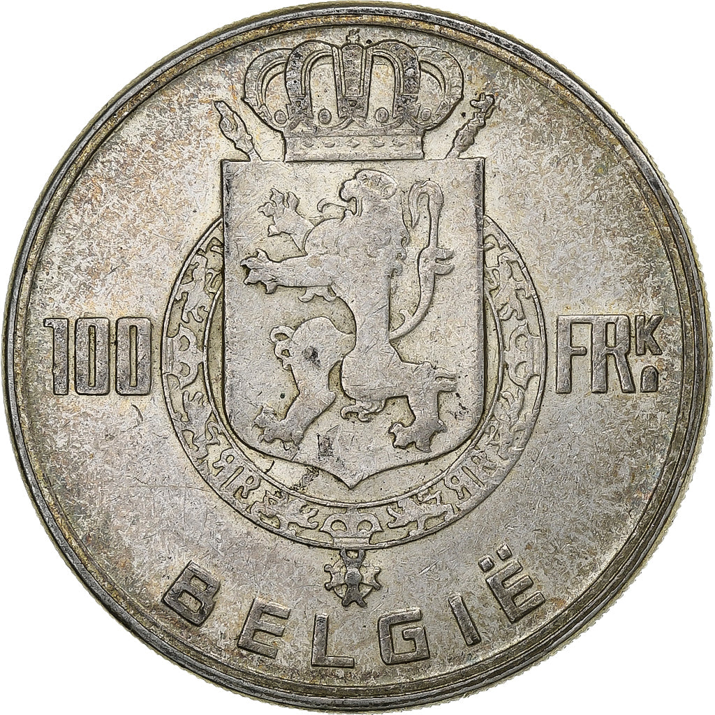 Belgium, Régence Prince Charles, 100 Francs, 100 Frank, 1951, Silver