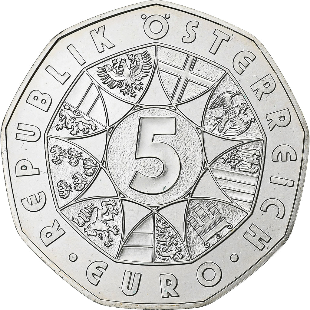 Áustria, 5 Euro, Joseph Haydn, BU, 2009, Vienna, Prata, MS(64)