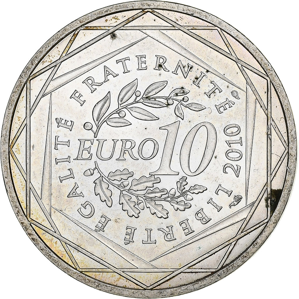 Francia, 10 Euro, 2010, Paris, Plata, MBC+, KM:1665