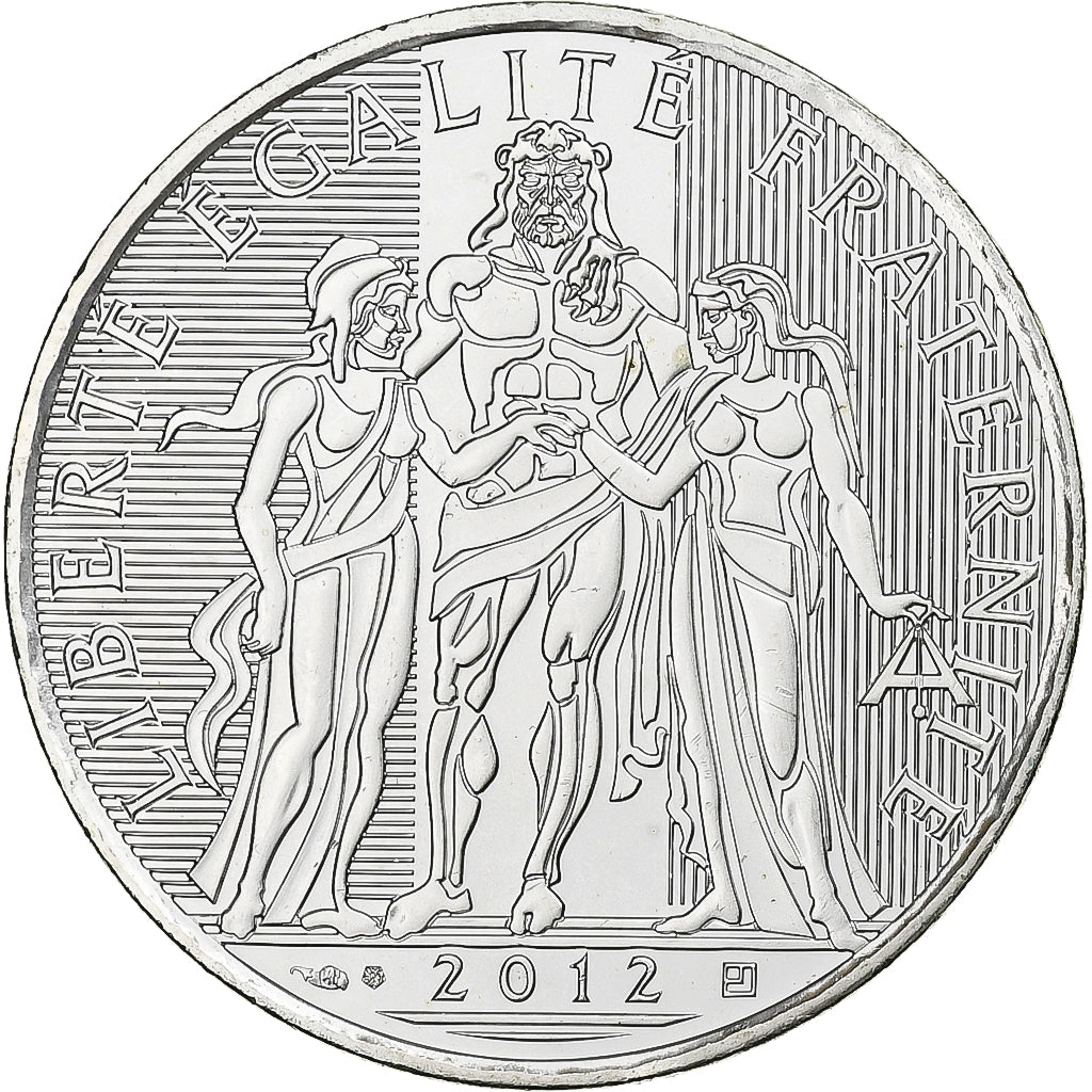 France, 10 Euro, 2012, Paris, Silver, MS(64), Gadoury:EU 516, KM:2073