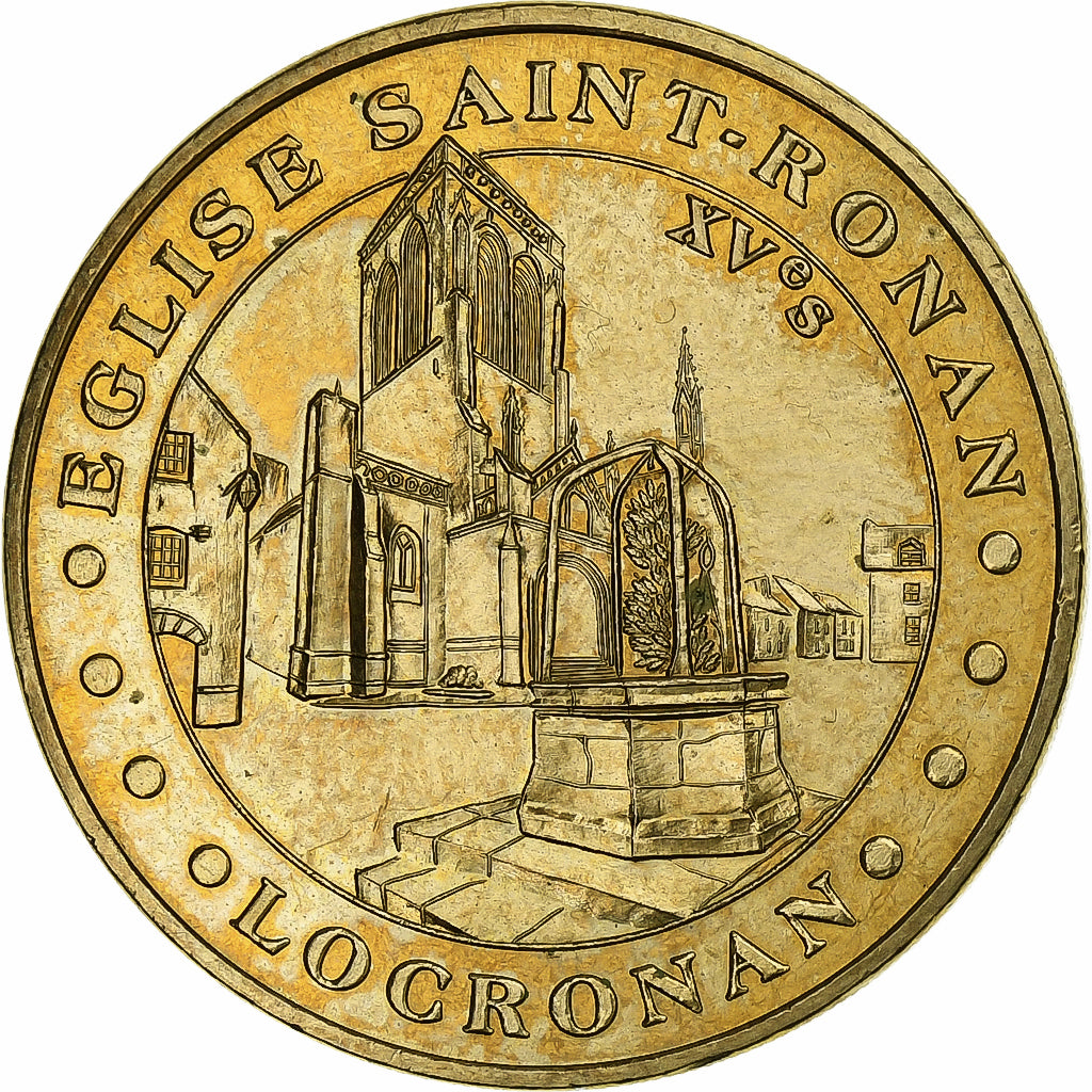 France, Token, Locronan - Eglise Saint Ronan, 2009, Copper-nickel Aluminium