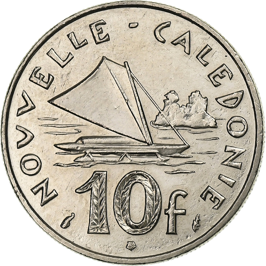 Nuova Caledonia, 10 Francs, 1991, Paris, Nichel, BB+, KM:11