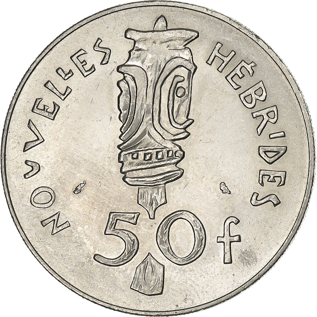 Nowe Hebrydy, 50 Francs, 1972, Nikiel, AU(50-53)