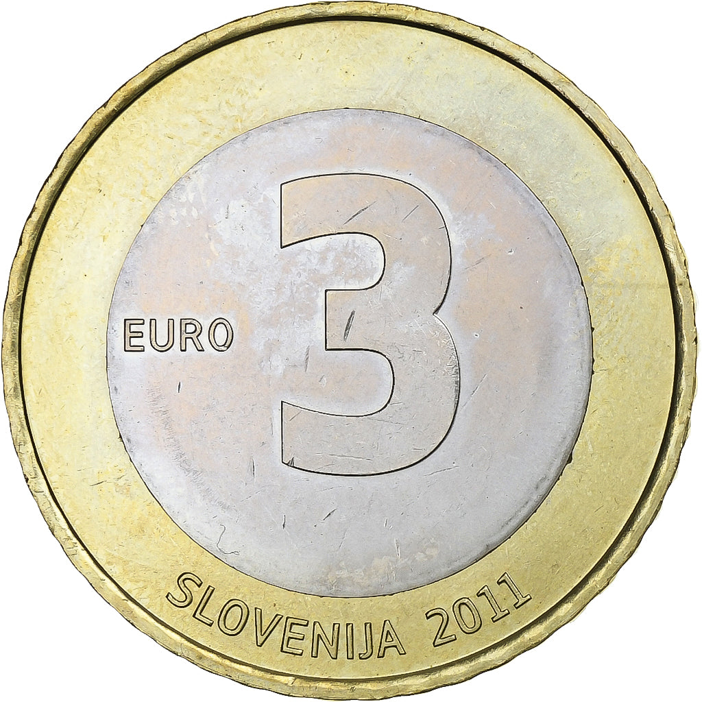 Slowenien, 3 Euro, indépendance, 2011, Bi-Metallic, SS+, KM:101