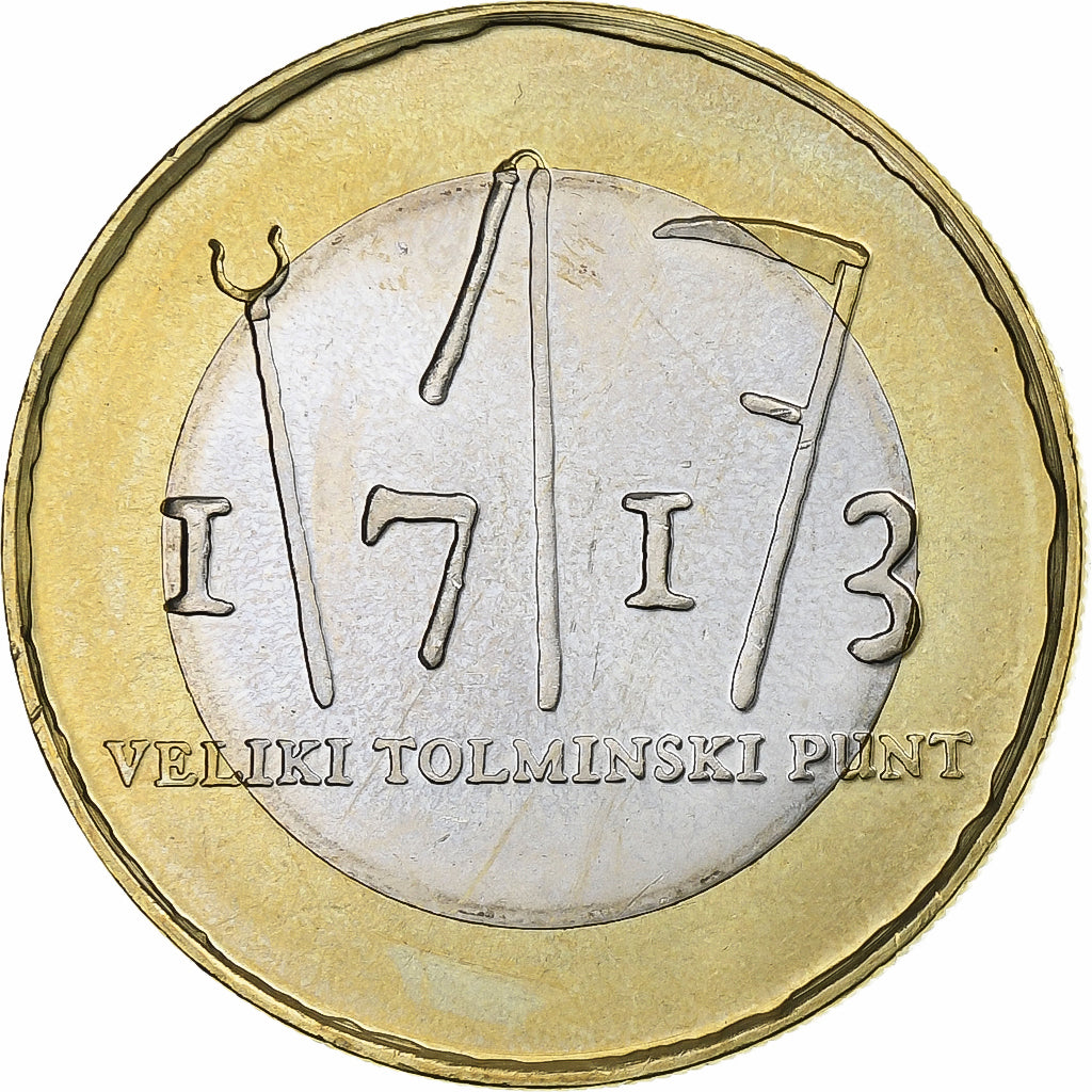 Slowenien, 3 Euro, Tolmin Peasant Revolt, 2013, VZ, Bi-Metallic, KM:108