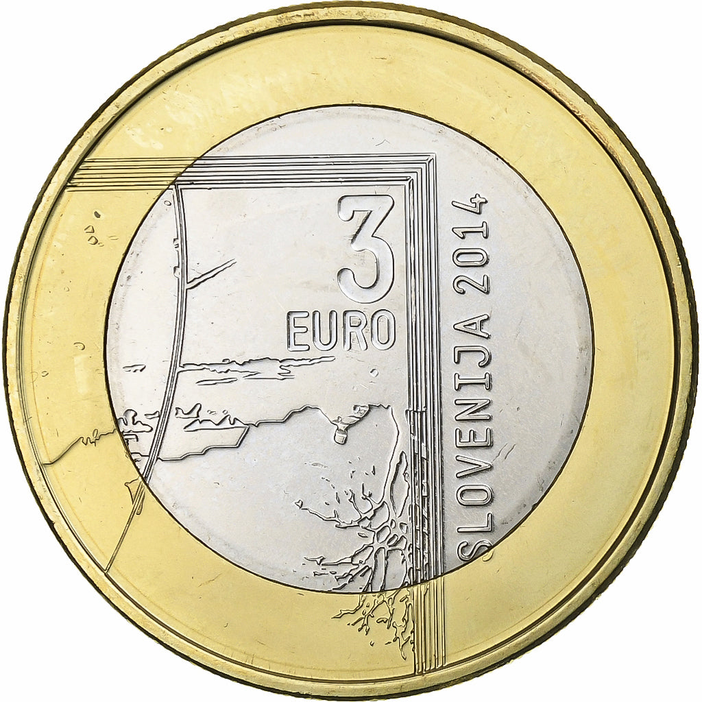 Slowenien, 3 Euro, BU, 2014, Bi-Metallic, SS+