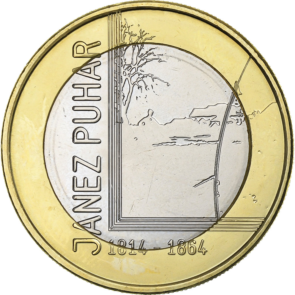 Slowenien, 3 Euro, BU, 2014, Bi-Metallic, SS+