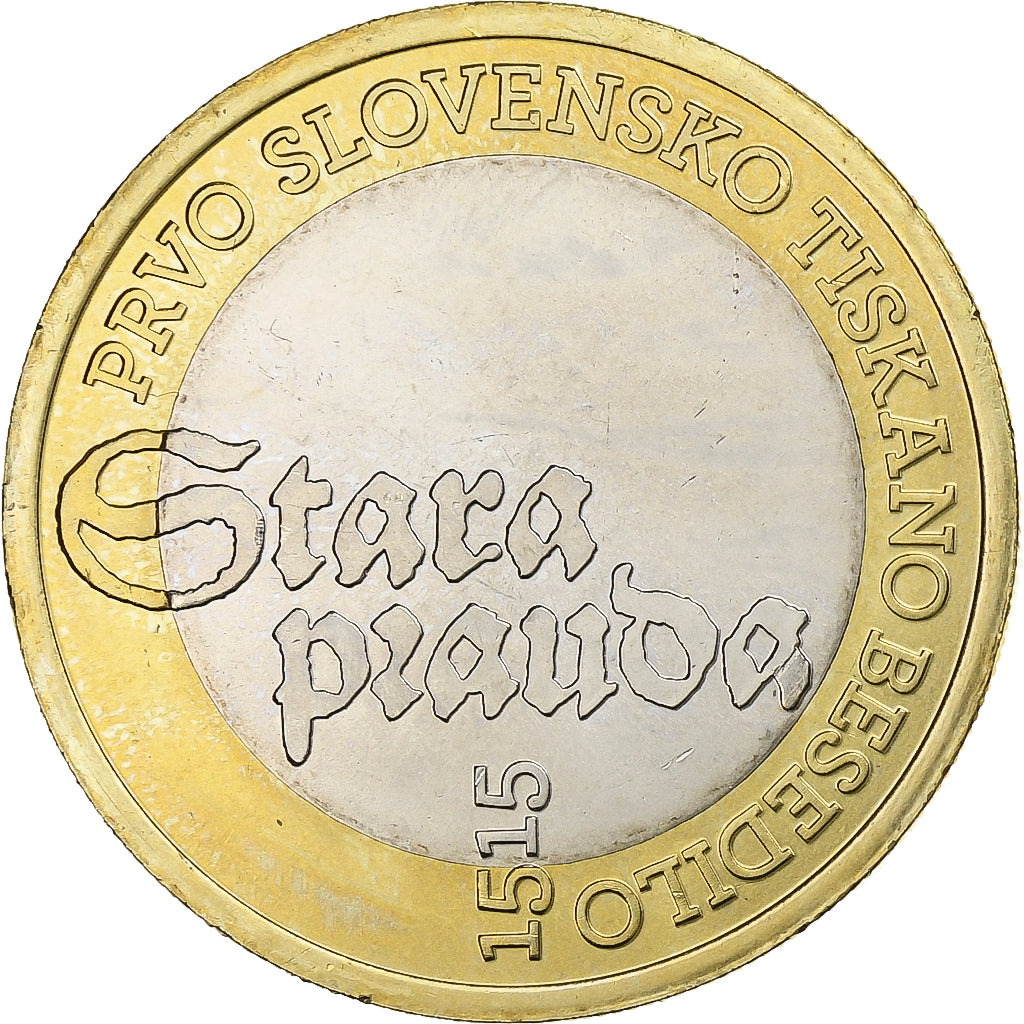 Eslovenia, 3 Euro, Stara Prauba 1515, 2015, Bimetálico, EBC