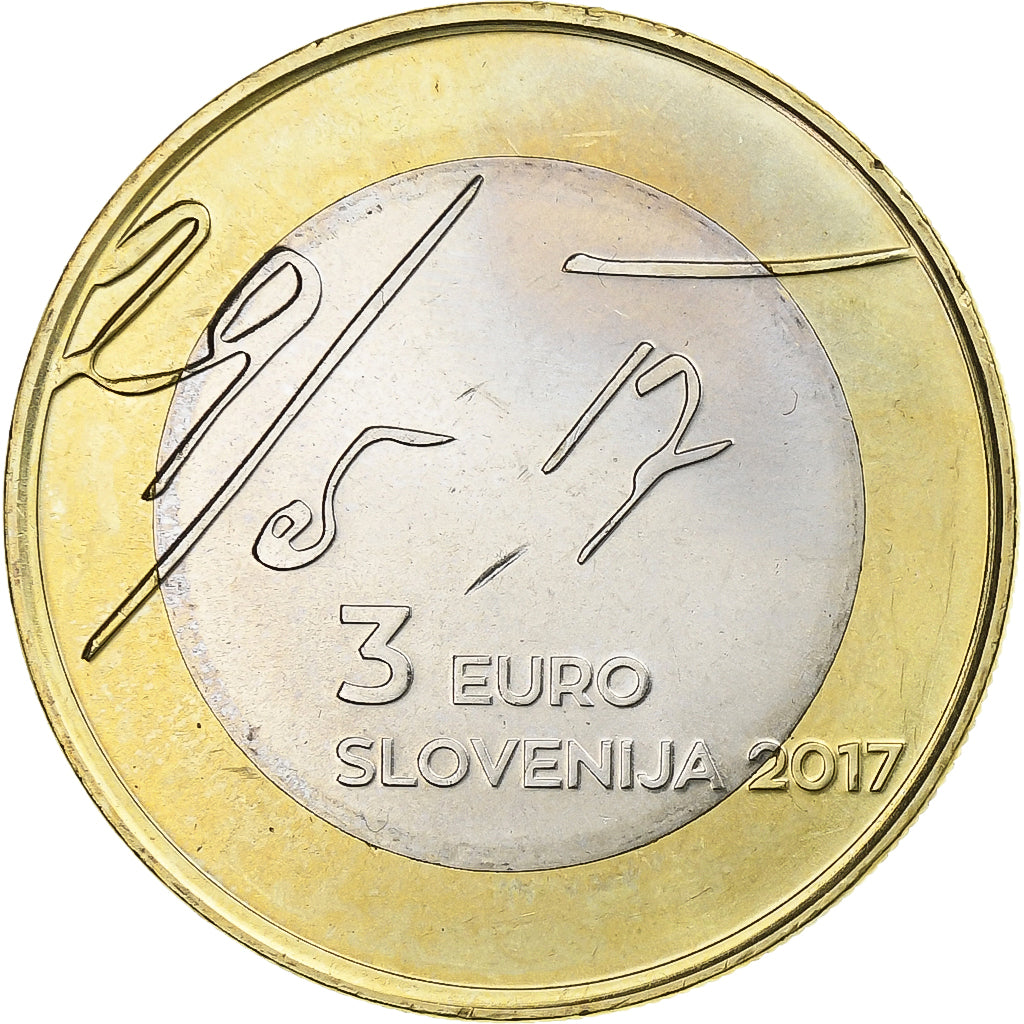 Slovenia, 3 Euro, 2017, Bi-Metallic, MS(63)