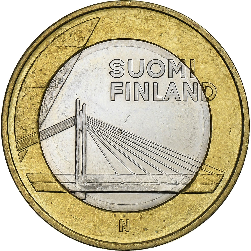 Finlandia, 5 Euro, Lumberjack's Candle Bridge, 2012, Vantaa, Bi-metallico, SPL-