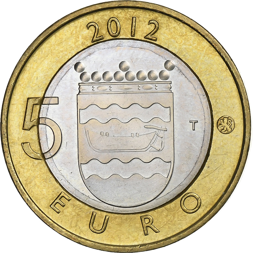 Finlandia, 5 Euro, Uusimaa, Helsinki & Uspenski Cathedral, 2012, Bi-metallico