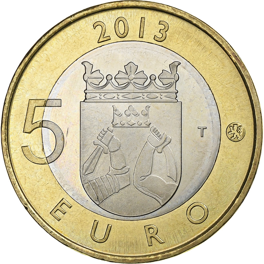 Finlandia, 5 Euro, 2013, Bi-metallico, SPL