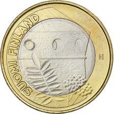 Finlândia, 5 Euro, St. Olaf Castle, 2013, Vantaa, Bimetálico, AU(55-58)