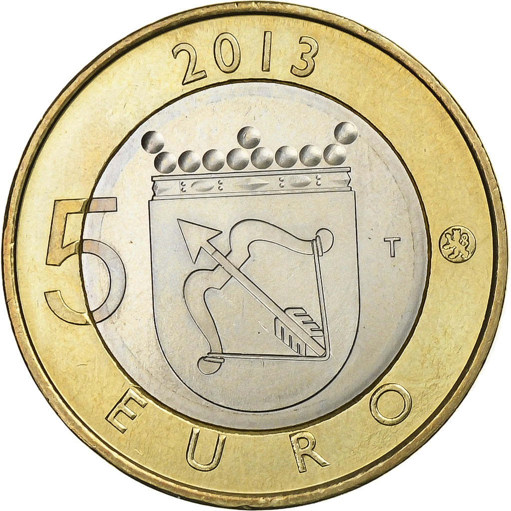 Finlandia, 5 Euro, St. Olaf Castle, 2013, Vantaa, Bimetaliczny, AU(55-58)