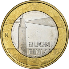 Finland, 5 Euro, Sälskär Lighthouse, 2013, Vantaa, Bi-Metallic, AU(55-58)
