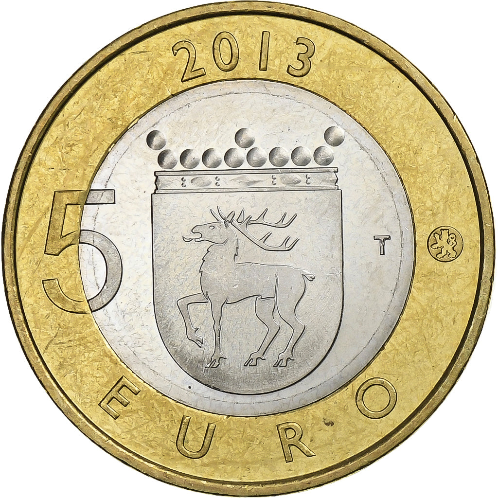 Finland, 5 Euro, Sälskär Lighthouse, 2013, Vantaa, Bi-Metallic, AU(55-58)