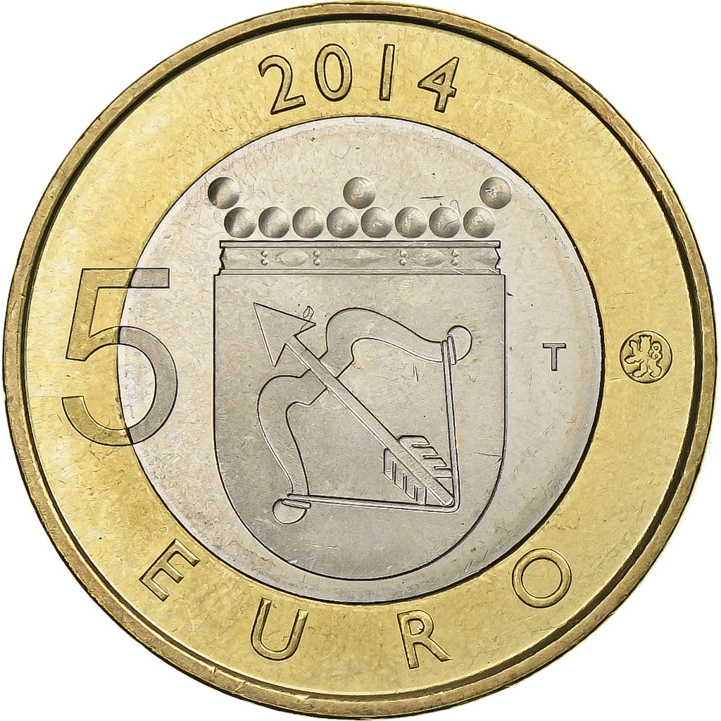 Finland, 5 Euro, 2014, Bi-Metallic, MS(60-62)