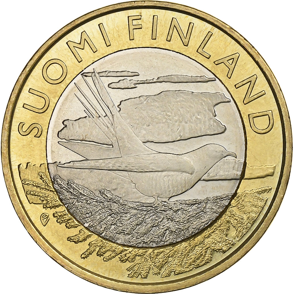 Finlandia, 5 Euro, Animals of the Provinces - Karelia, 2014, Bimetaliczny