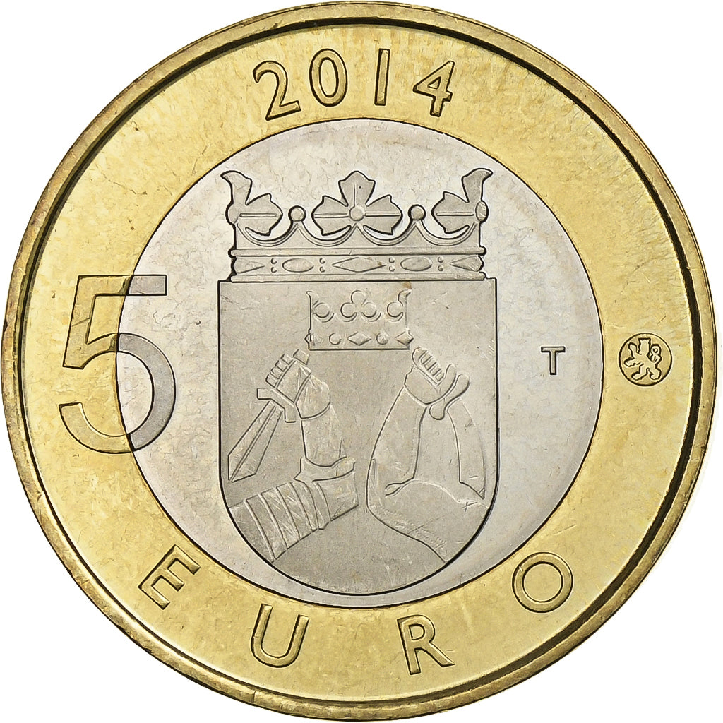 Finlandia, 5 Euro, Animals of the Provinces - Karelia, 2014, Bimetaliczny