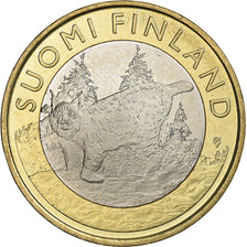 Finland, 5 Euro, Lynx in Tavastia, 2015, Vantaa, Bi-Metallic, MS(63), KM:241