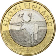 Finland, 5 Euro, Animals of the Provinces - Lapland, 2015, Bi-Metallic