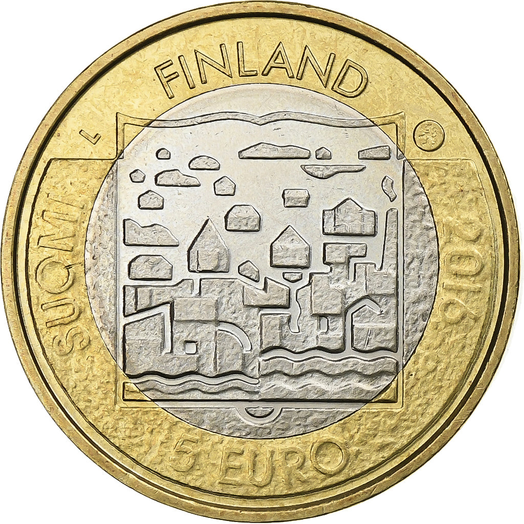 Finlandia, 5 Euro, Prueba, 2016, Bimetálico, SC