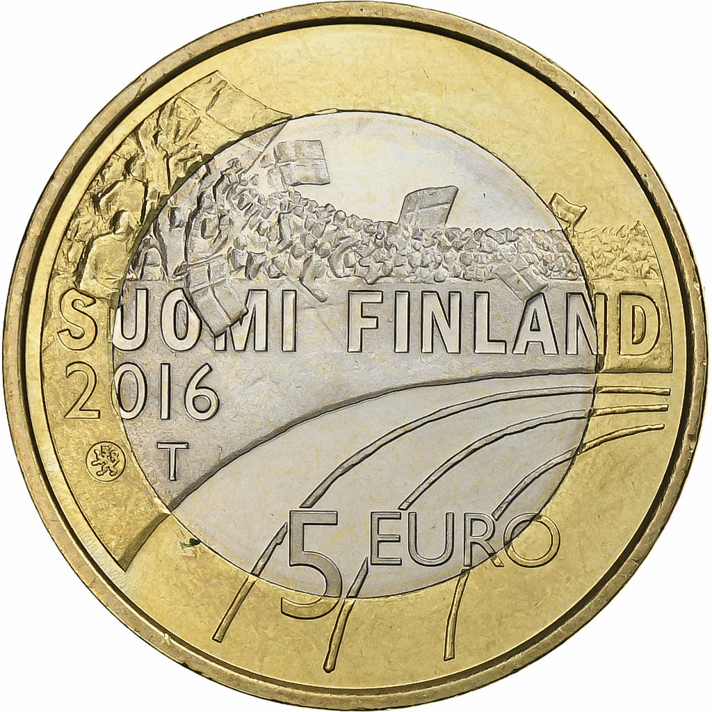 Finland, 5 Euro, Proof, 2016, Bi-Metallic, MS(63)