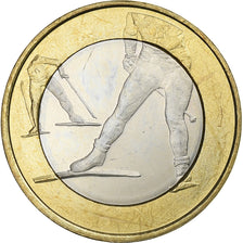 Finland, 5 Euro, Cross Country, 2016, Vantaa, Bi-Metallic, MS(60-62), KM:244