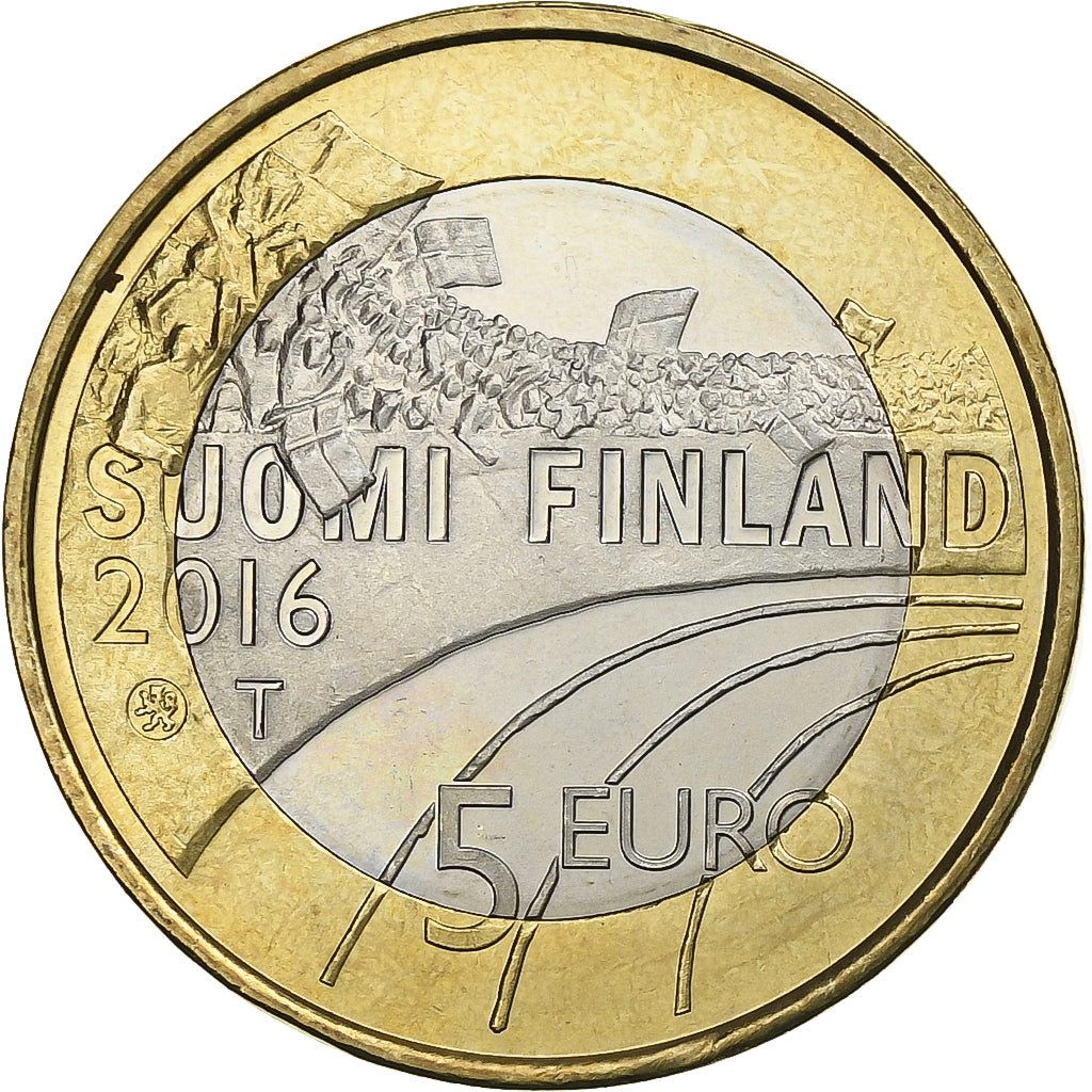 Finlande, 5 Euro, Cross Country, 2016, Vantaa, Bimétallique, SUP+, KM:244