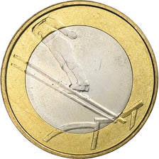 Finland, 5 Euro, Ski Jumping, 2016, Vantaa, Bi-Metallic, MS(63), KM:245