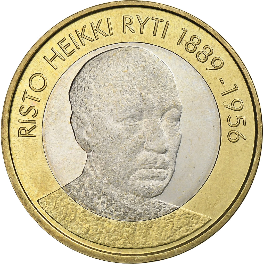 Finland, 5 Euro, Risto Heikki Ryti, 2017, Vantaa, Bi-Metallic, MS(63), KM:257