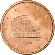 Italy, 5 Euro Cent, 2002, Copper Plated Steel, MS(64)