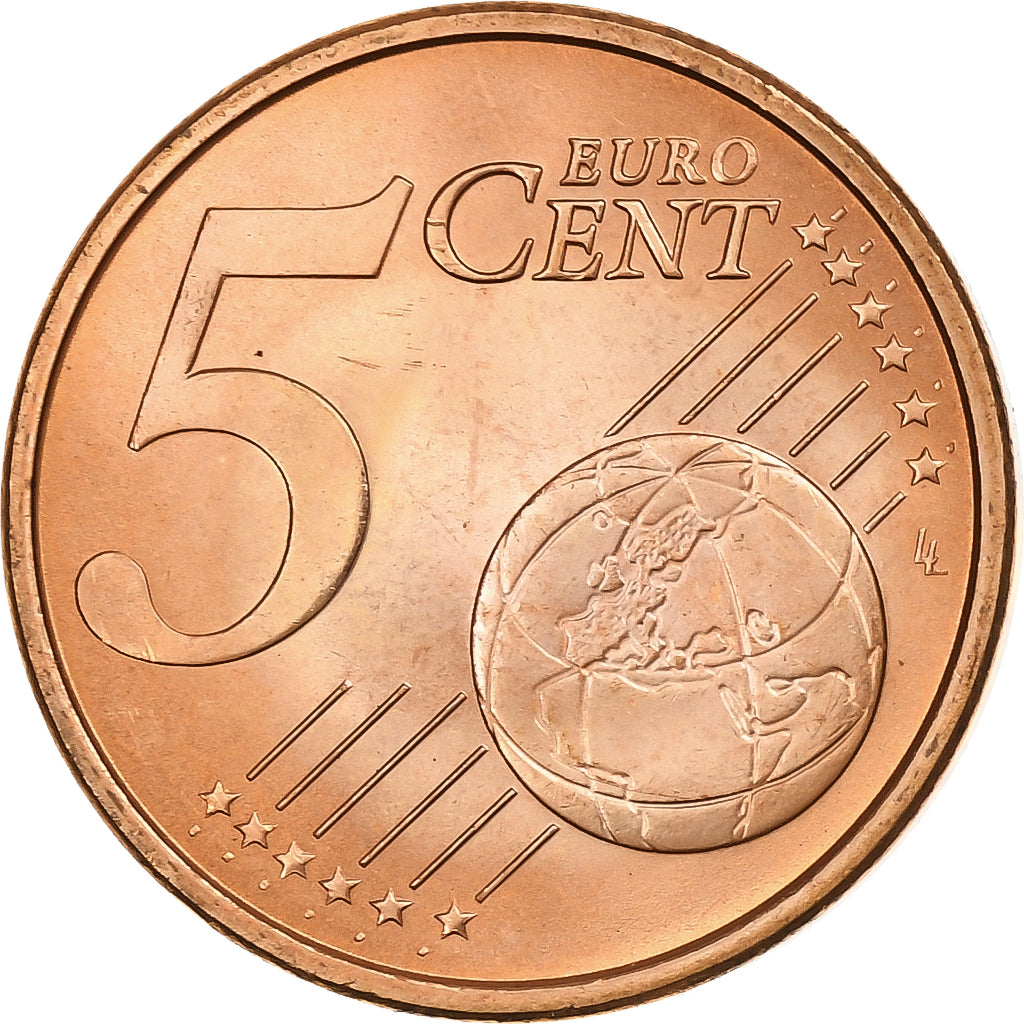Itália, 5 Euro Cent, 2002, Aço Cromado a Cobre, MS(64)