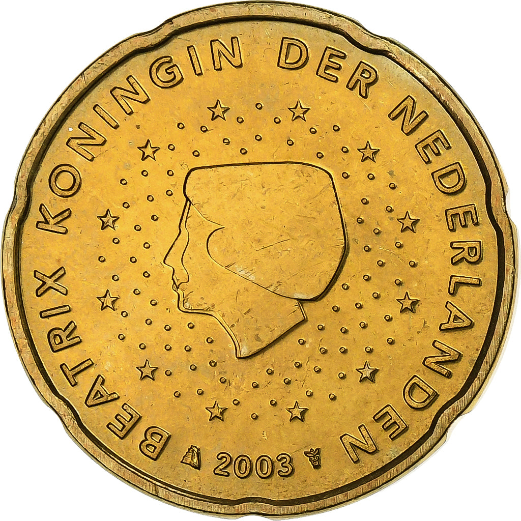 Nederland, Beatrix, 20 Euro Cent, 2003, Utrecht, Nordic gold, UNC-, KM:238