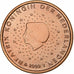 Países Baixos, Beatrix, Euro Cent, 2003, Utrecht, Aço Cromado a Cobre, MS(63)