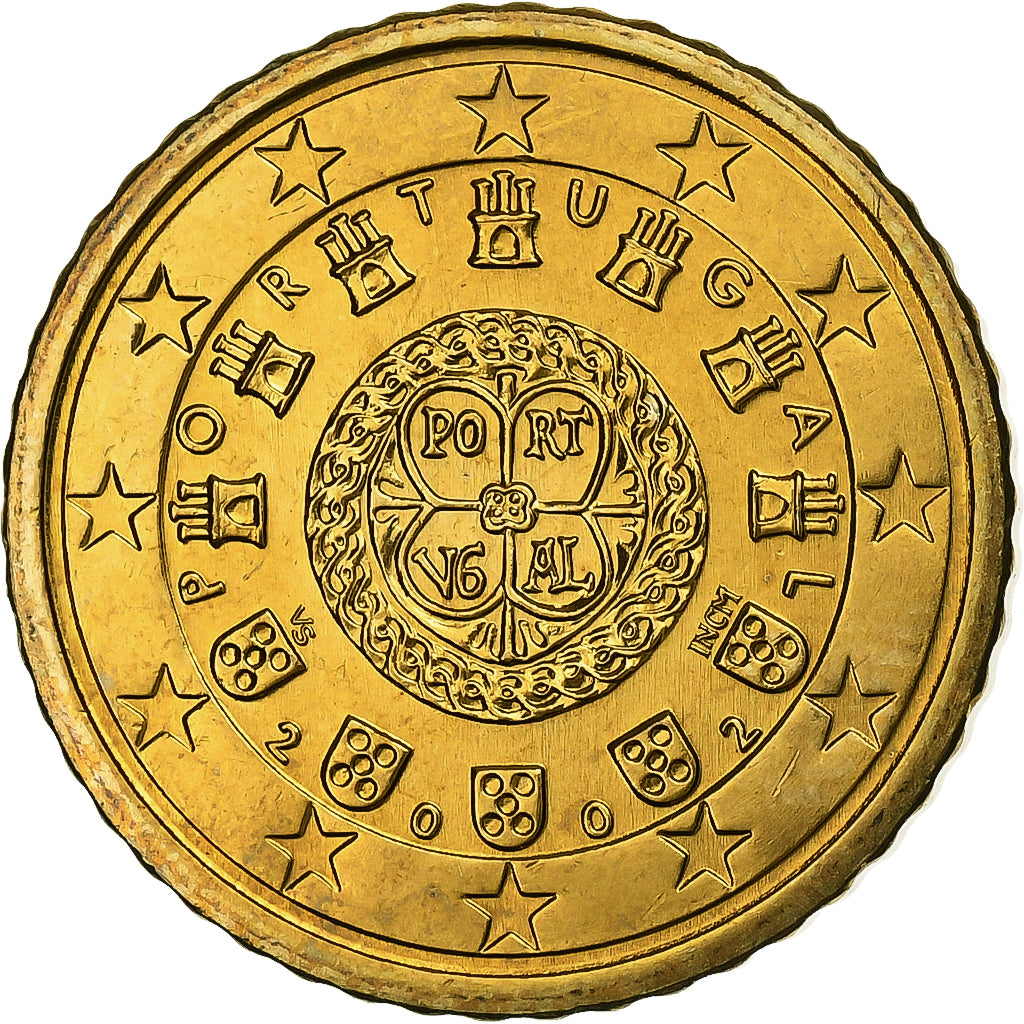 Portogallo, 50 Euro Cent, 2002, Lisbon, Ottone, SPL+, KM:745