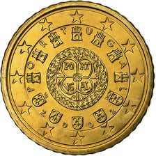 Portugal, 50 Euro Cent, 2002, Lisbon, Brass, MS(64), KM:745