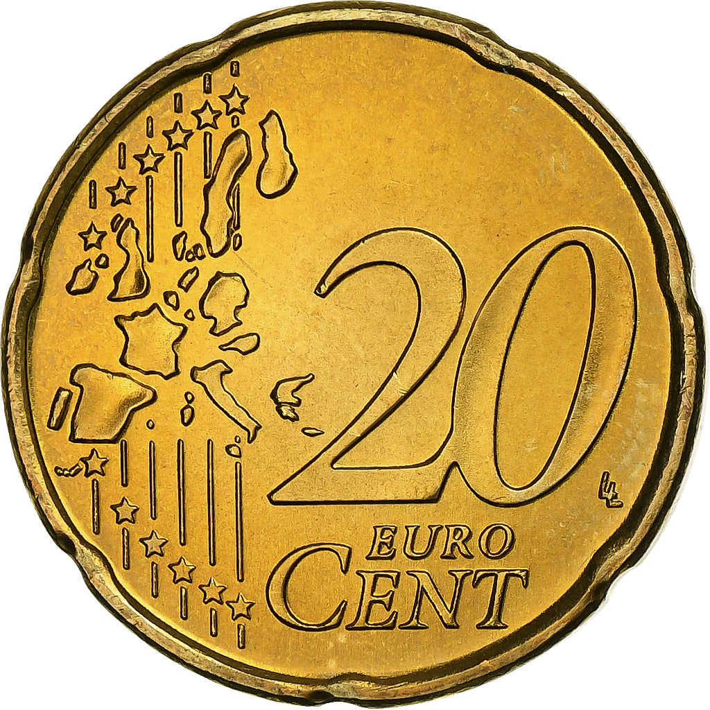 Portugal, 20 Euro Cent, 2003, Lisbon, Messing, UNZ+, KM:744