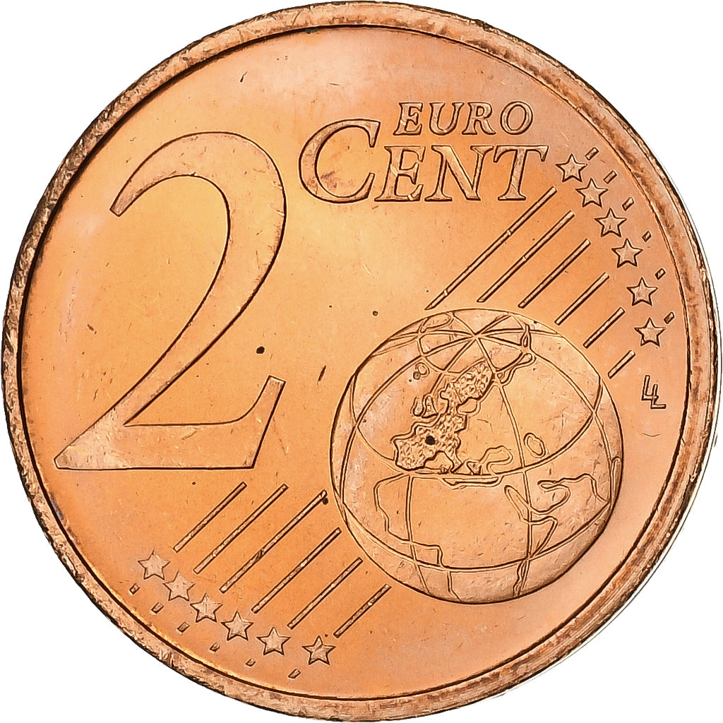 Portugal, 2 Euro Cent, 2002, Miedź platerowana stalą, MS(64)